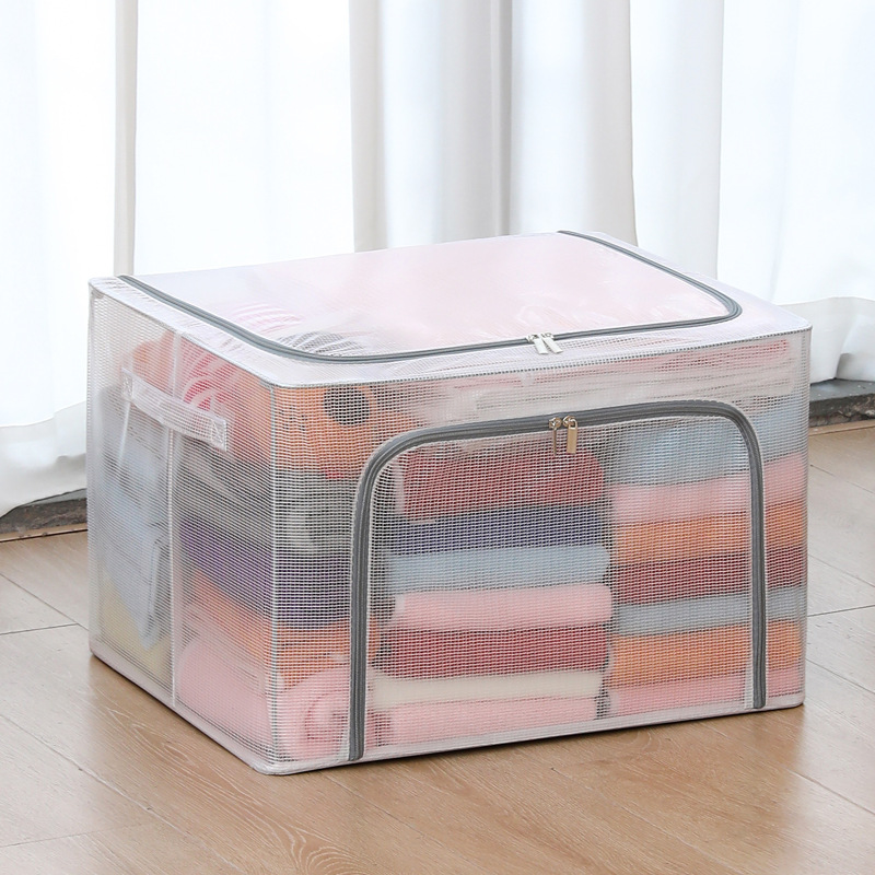 Caja de almacenamiento de PVC transparente plegable de gran capacidad