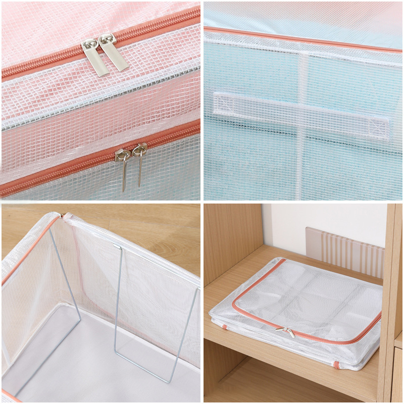 Caja de almacenamiento de PVC transparente plegable de gran capacidad Caja de almacenamiento de PVC transparente plegable de gran capacidad