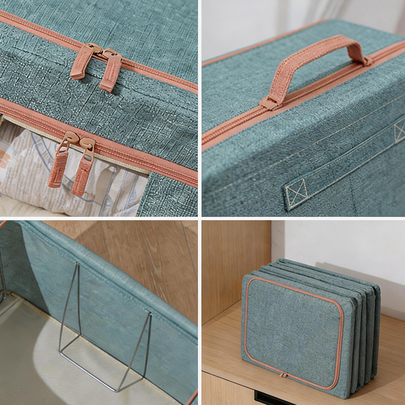 Organizador de caja de almacenamiento de ropa de lino para el hogar