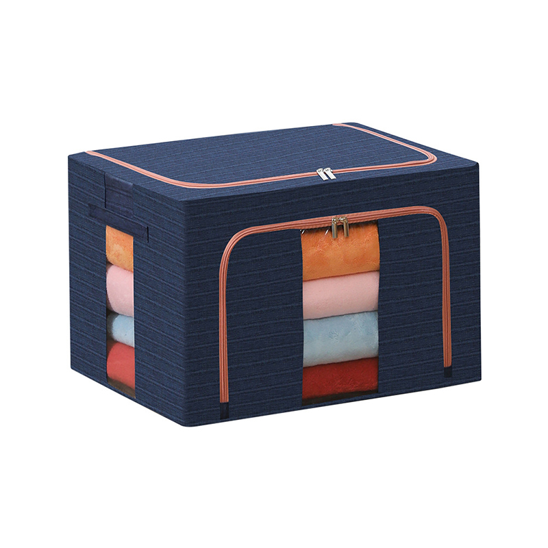 Caja de almacenamiento de acero catiónico plegable con ventana