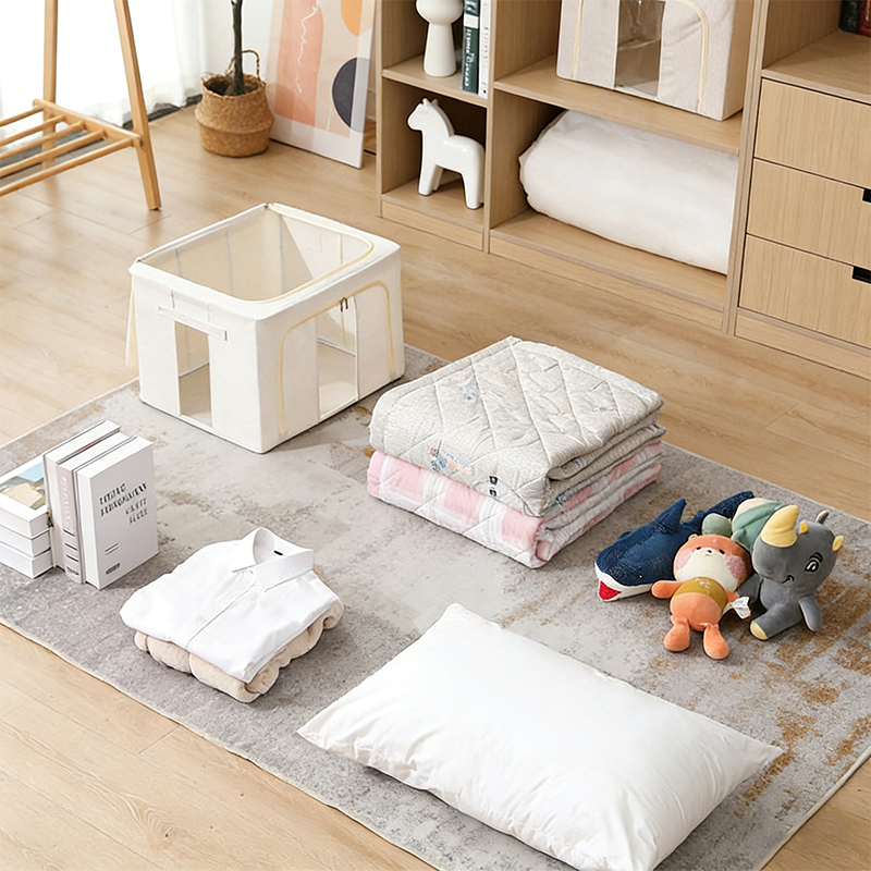 Organizador de caja de almacenamiento de lona resistente con asa