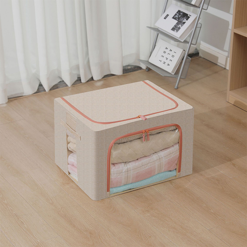 Organizador de caja de almacenamiento de ropa de lino para el hogar