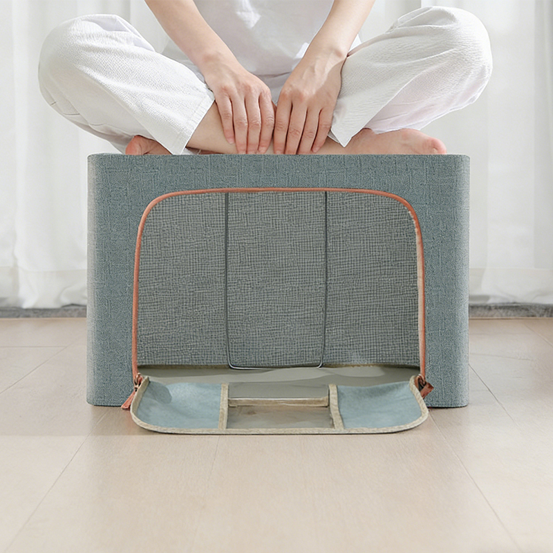 Organizador de caja de almacenamiento de ropa de lino para el hogar