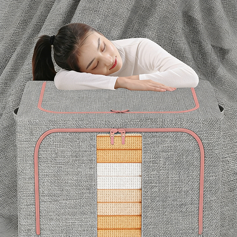 Organizador de caja de almacenamiento de lino y algodón para el hogar Organizador de caja de almacenamiento de lino y algodón para el hogar