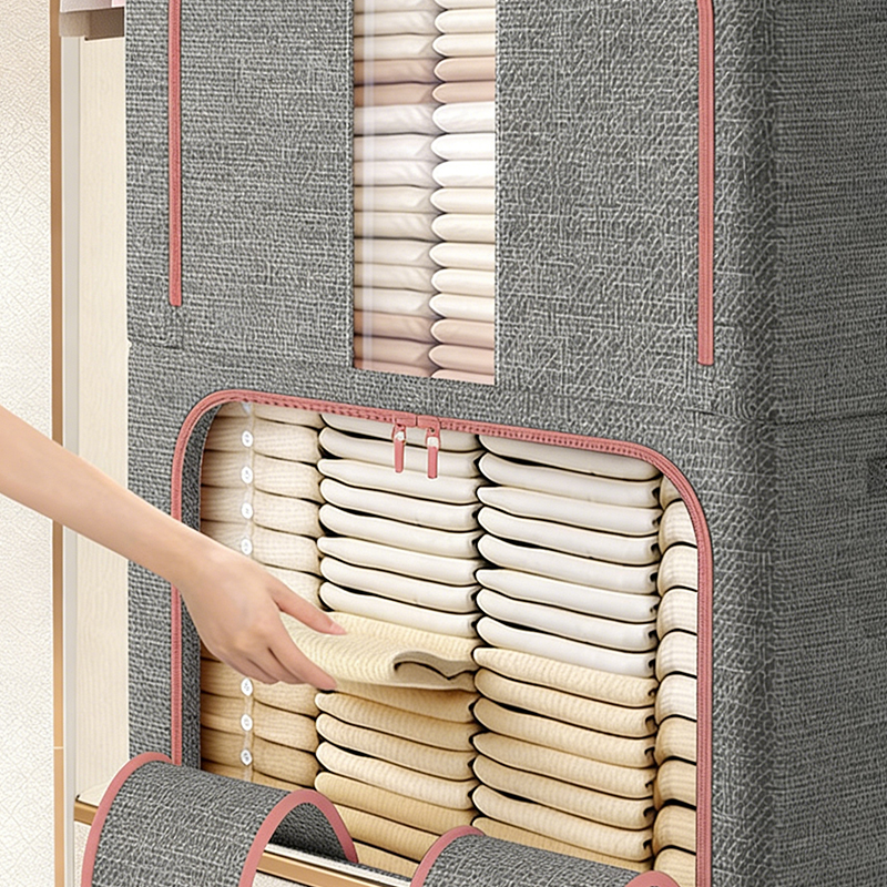 Organizador de caja de almacenamiento de lino y algodón para el hogar Organizador de caja de almacenamiento de lino y algodón para el hogar